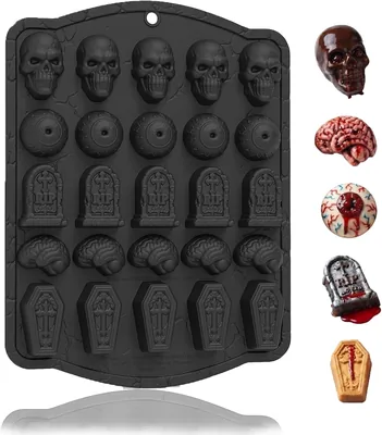HKNMTT Skull Cake Mold - 25 Cavities