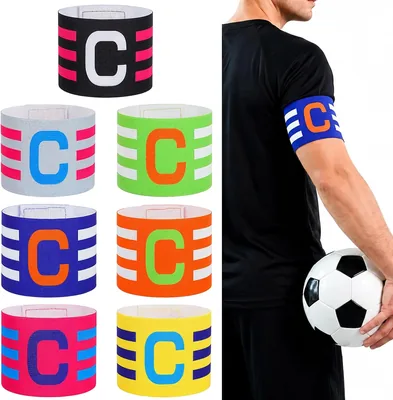 Elegaperma 7 delar elastisk spelbindare, kapten napkin fotball | 10.8 x 6.5 cm Justerbar kapten gurla för barn och vuxna