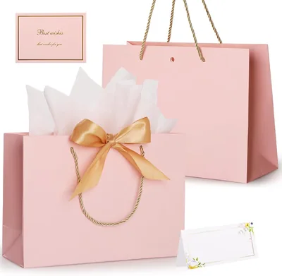 GeeRic Gift Bags 28x20x10CM with Satin Bow & Accessories Best Deal