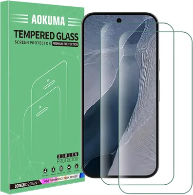 AOKUMA Tempered Glass för Google Pixel 11 Pro Skärmförsäkring, 2 Packa, 9H + Anti-Rans, Anti-Fingersvimt, Bubblefritt, HD - Best Deal