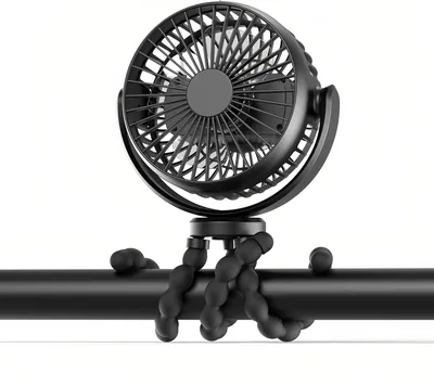 Portable Stroller Fan, Rechargeable Clip-on Baby Fan