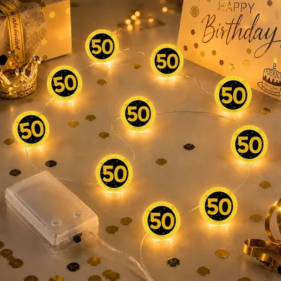 KACNON 50. Geburtstag Dekoration - 1m 10 LED Feenlicht Batteriebetrieben | Bestes Angebot