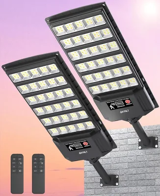 Luce da Strada Solare LED Esterna JAYNLT con Sensore di Movimento, 6500K Luce LED Solare per Esterno con Telecomando per Garage