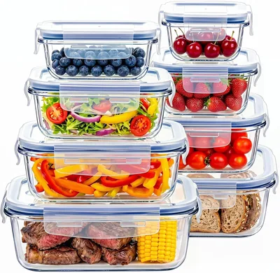 Asnews 8 Pack Glass Containers 10% Off