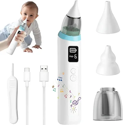 Limpiador Nasal Eléctrico para Bebés con 6 Niveles y Música Calmante