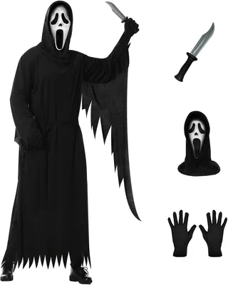 Scream Costume Kids Set - Mask, Props & Gloves