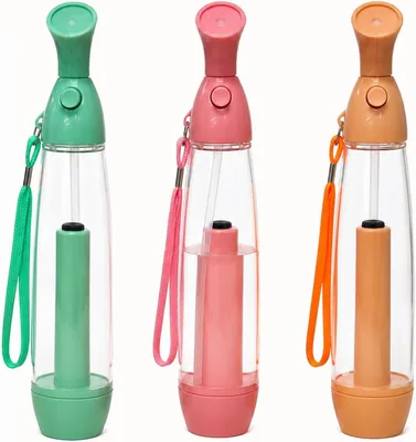 GEVECORI Brumisateur d’Eau Portable, Lot de 3 Vaporisateurs Manuels | Brume fine, réutilisable, avec dragonne, fonctionnement