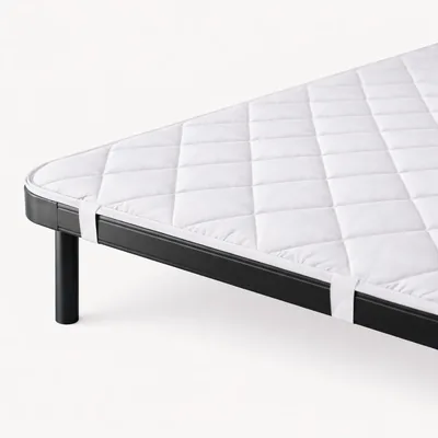 Gargix Copri Materasso a Coste Quadrate GX per Letto Singolo/Dubbio - Protezione Base del Letto, Angoli Elastici, Tessuto Antiscivolo e Transpirabile