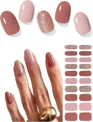 AutyaMee Brown Omber Gel Nail Strips - Best Deal
