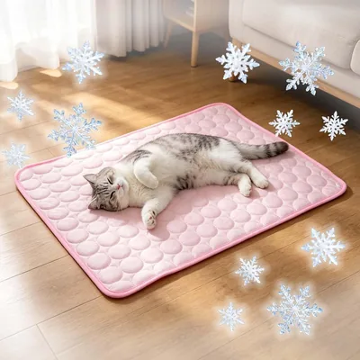 Manta de Enfriamiento para Perros, Alfombra de Enfriamiento para Gatos, Mantel de Enfriamiento Autoenfriable para Mascotas, Lavable y Antideslizante, Portátil para Interiores