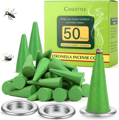 50 Zitronella-Inzenstöcke + 2 Inzenzündgeräte, Natürliche Pflanzenbestandteile, für Garten und Zuhause – Best Deal