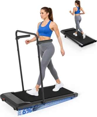 Tapis Roulant Elettrico Superun Corrente con Inclinazione 6%, 2.5 CV, Tappeto di Camminata 1-6 km/h con Controllo APP