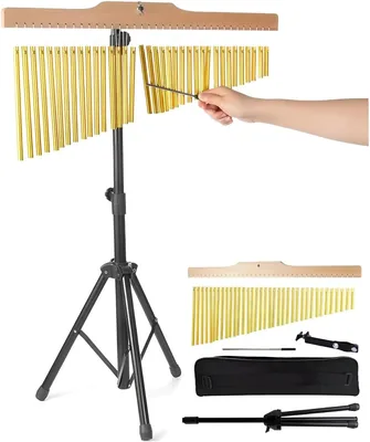 Campanilla de Viento de 36 Notas con Soporte, Carillones de Percusión de Aluminio