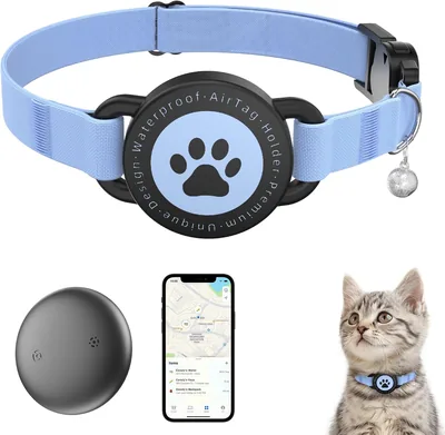NozlaID Katzen-Tracker-Halsband (iOS & Android) | Kompatibel mit iOS & Android, Mini-Aktivitäts-Tracker für Haustiere, Dehnbares Design für Katzen