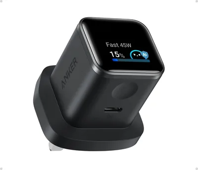 Anker Nano Smart Display Charger, 45W GaN USB C Fast Charger, Type C Plug | New iPhone Recognition a