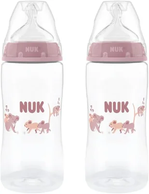 Nuk First Choice Twin Pack Bottle 300ml Medium Koala 6m+