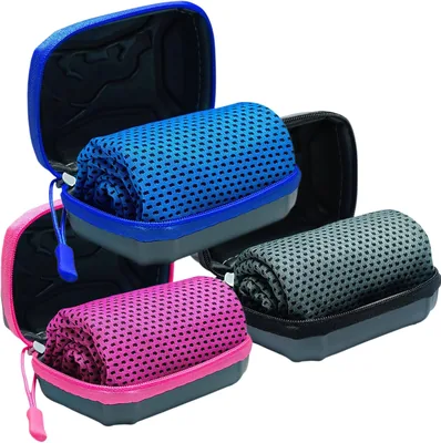 WQSIRYSTP 3er Set Kühlendes Handtuch, 30x80cm Kühltuch mit Aufbewahrungsbox - Sport-Handtuch zum Abkühlen