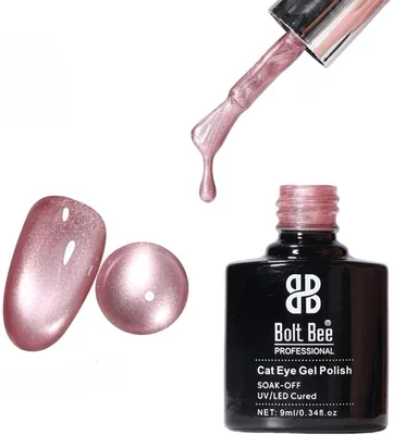 Bolt Bee Silk Cat Eye जेल पॉलिश 9ml - मैग्नेटिक नाइल जेल के लिए केट-आय इफ़ेक्ट, उच्च चमक लंबे समय तक रहने वाला UV LED जेल पॉलिश सैल के लिए