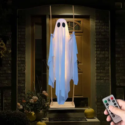 Carotoe Eerie Swinging Specters Halloween Trädgård Dekorer - Robust Tyg Vattentät Design, Lämplig för Hela Året