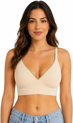 Sutiã Feminino Sem Aro com Bojo Moldado e Alças Reguláveis - P, M, G e GG Best Deal