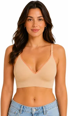 Sutiã Feminino Sem Aro com Bojo Moldado e Alças Reguláveis - P, M, G e GG Best Deal