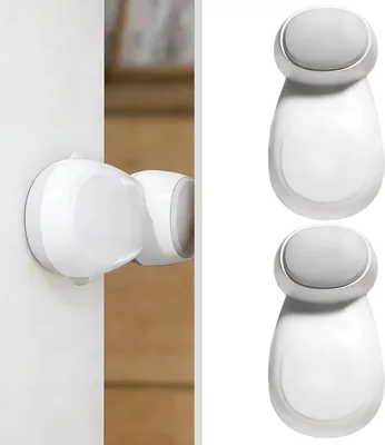Baby Proof Door Stopper 2 Pack with Auto Lock