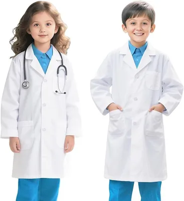Bata de Laboratorio para Niños, Disfraz de Halloween - 3-12 Años
