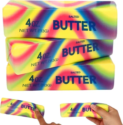 Fukaisu 3pcs Colorful Butter Stick Squishy Toys