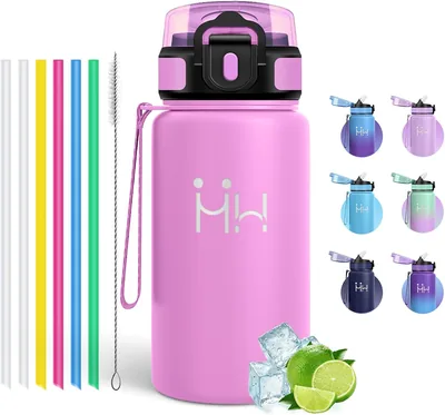 Motswedi Bottiglia d'Acqua Isolata, Acciaio Inossidabile 18/8 e BPA Libero 500 ml, Bottiglia in Acciaio Doppia Parete Anti-Perdita