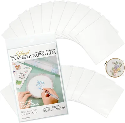 20 Unidades de Hojas Estabilizador Bordado Soluble en Agua y Papel Transferencia | 10 hojas cada una, Película Hidrosoluble