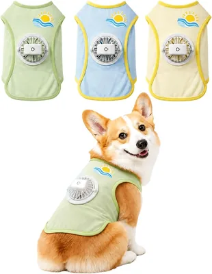 犬用エアコン服 ペット用クールベスト ファンポケット付き 夏に最適 クールベスト 3段階風量調整 涼しい UVカット 日焼け防止 静音 ファン取り外し可能 洗える 熱中症対策グッズ 暑さ対策 お散歩 お出かけ用 緑 XL