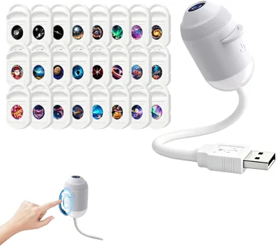 HiloYo HD Smart Dynamic 5D Hologramm Nachtlicht Projektor, Plug & Play Sternenprojektor mit Projektionsfilmen, 360° USB - Best Deal