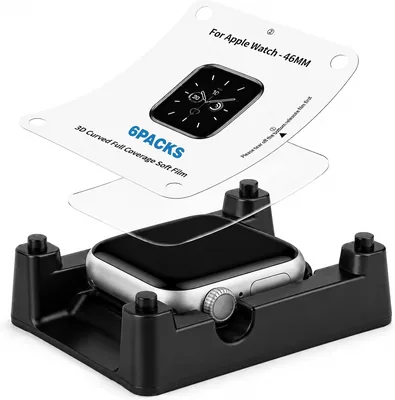 Folia ochronna Apple Watch Series 11/10 46mm TPU, zestaw 6 sztuk | Elastyczna folia hydrożelowa