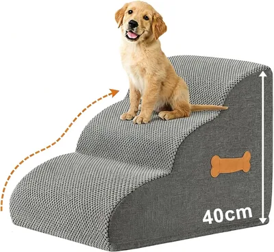 3 Step Dog Ramp Sofa Bed - 40cm Pet Stairs