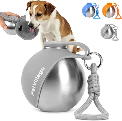 2-in-1 Dog Water Bottle with Foldable Bowl