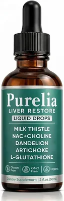 Purelia Liver Restore Liquid - Plant-Based Formula, Supports Daily Digestive Wellness (1PCS)