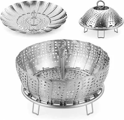 304 Stainless Steel Steamer Basket - Foldable Expandable
