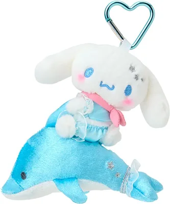 Sanrio Shiny Dolphin Mascot Holder, Cinnamon Roll for Ages 6+