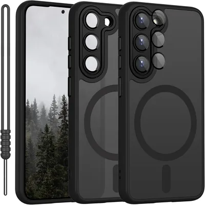 Cover Samsung Galaxy S23 Compatibile con MagSafe, Nero | Custodia Magnetica Ultra-Sottile