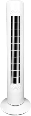 GROWMANIA.ES Turmventilator, 45 W, Weiß, Leiser Ventilator mit 3 Geschwindigkeitsstufen, Automatischer Schwingung, Kompakt, Niedriger Verbrauch