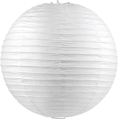 Lámpara de papel redonda TIENDA EURASIA | Estilo japonés | Blanco | Decoración para dormitorio, sala de estar, boda, eventos