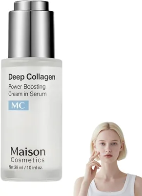 Maison Cosmetics Deep Collagen Creme im Serum 30 ml | Haus-Tiefe Kolagenserum, für reife Haut, reduziert Trockenheit und feine Linien