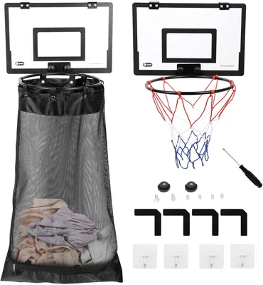 2 i 1 Basketbollskor med hängande klädkors, träbacke och stort mesh-fack