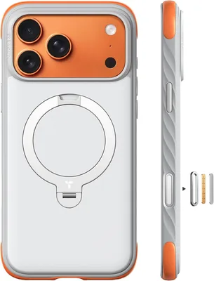 TORRAS Q3 Air Rugged iPhone 17 Pro Case - Silver | 16FT Drop Test, Magnetic Stand
