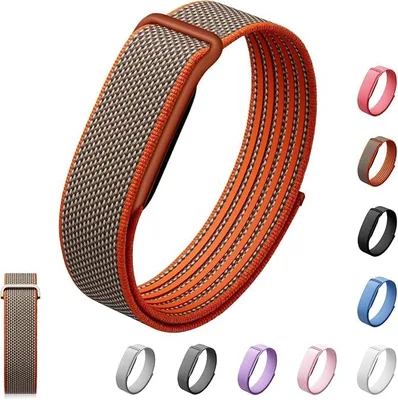 حزام رياضي بديل لجهاز Fitbit Air، مصنوع من النايلون القابل للتنفس مع مشبك كلاسيكي ومقاوم للعرق والماء