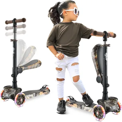 Hurtle Kids Scooter 3 Wheel Foldable Toddler Scooter