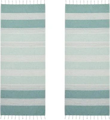 Tapis de plage XXL BOSKIMO - Ensemble de 2 serviettes de plage géantes pour 2 personnes - Séchage rapide, antidérapant et résistant au sable