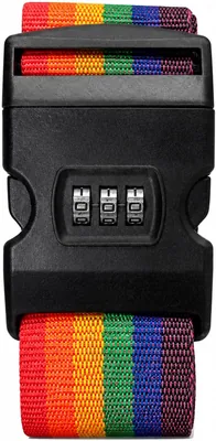 Velmora Rainbow Luggage Strap Belt with 3-Digit Lock | 1.85m Adjustable Strap, Max 22.5kg, Heavy-Duty Polyester - Best Deal