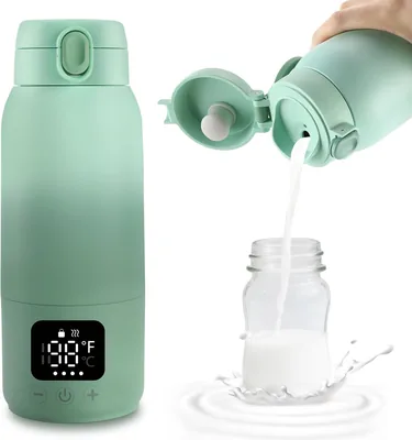 Yuma Portable Baby Bottle Warmer 17oz for Travel - Stainless Steel Milk Heater