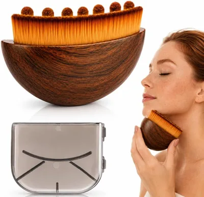 Escova Facial para Drenagem Linfática e Lifting com Cerdas Macias